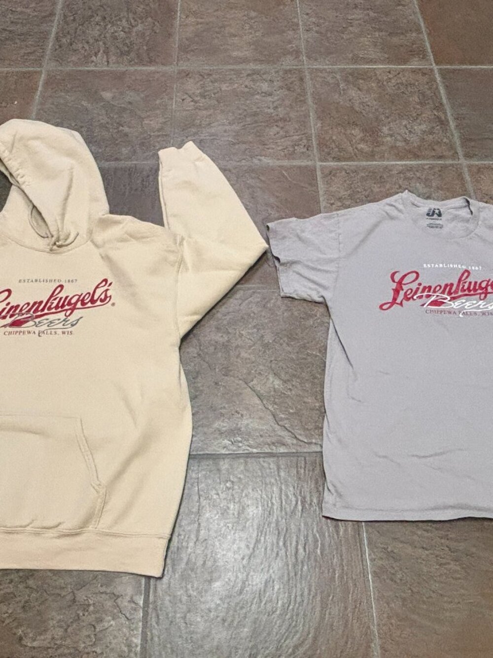 ~~Leinenkugels J. AMERICA Hoodie Large Sweatshirt & Large T-Shirt...VGUC!!     *